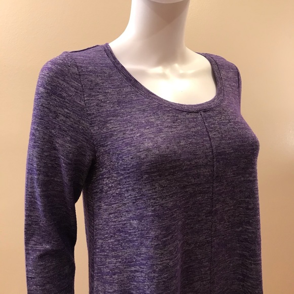 Jones New York Purple Knit Top Womens Size Small Long Sleeve - Picture 2 of 14